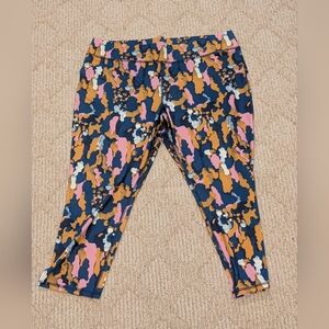 Susan Lucci Collection Cropped Leggings, Size XL, Orchid Camo